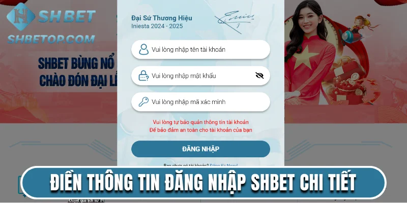 Hướng dẫn điền thông tin đăng nhập Shbet chi tiết